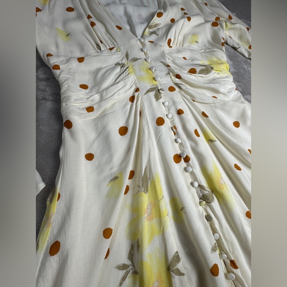 Free People Women's Dress Date Night Sunshine Size Medium‎ Spring Flowy - Picture 9 of 15